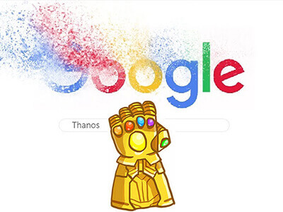 Google Thanos Snap Gauntlet Effect