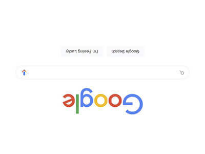 Google Upside Down — əๅɓoo⅁